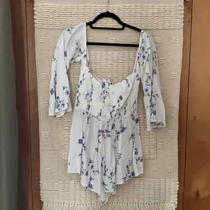 Tobi white floral romper